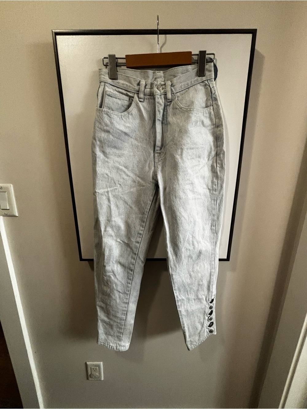 Vintage High-Waist Jordache Jeans with Button Cuff